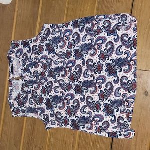 Sleeveless Paisley Top